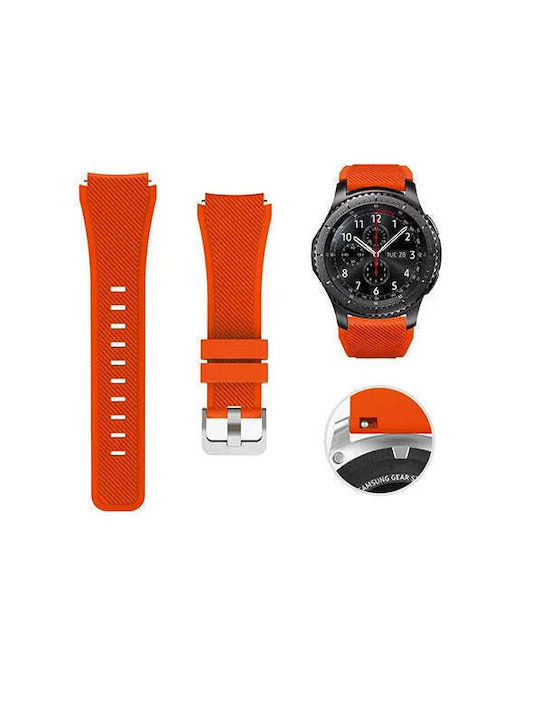 Oranges Silikonarmband 22mm für Samsung & Huawei Smartwatch