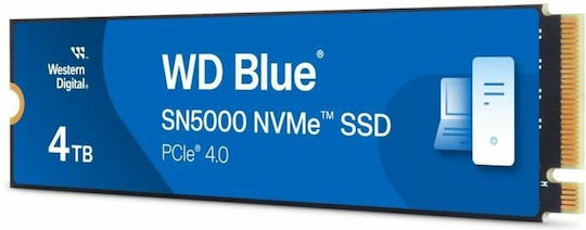 Western Digital SN5000 SSD 4TB τύπου M.2 με σύνδεση PCI Express 4.0 WDS400T4B0E