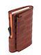 Leather Men's Wallet Classic with RFID Red