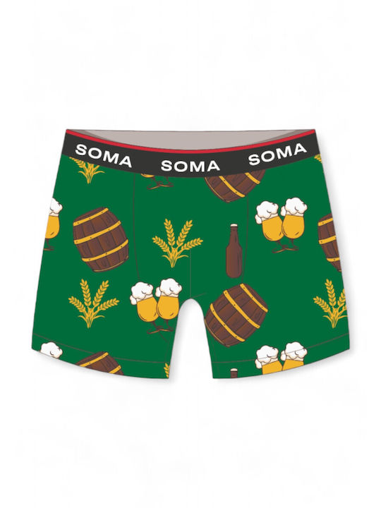 Boxer Ανδρικό Beer Soma Green Sb7337-πράσινο