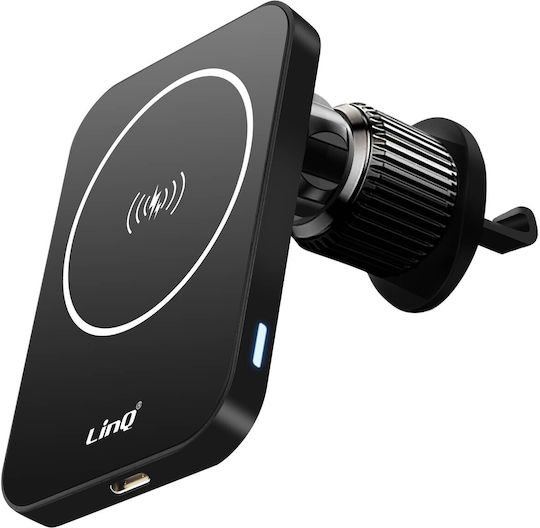 Linq Magsafe 15w Car Mount Vent Mount Led Indicator Black
