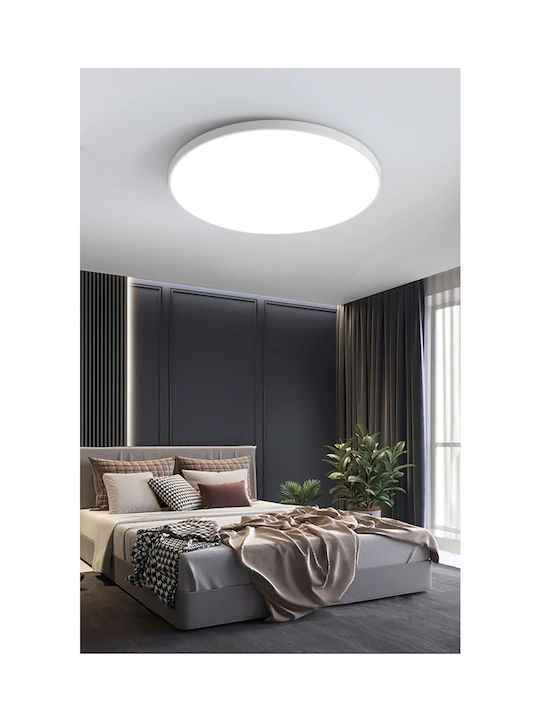 Home Lighting Πλαφονιέρα Οροφής 27εκ. Λευκή με Ενσωματωμένο LED