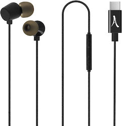 Earphones Usb-c In-ear Magnetic Multifunction Buttons Akashi Black
