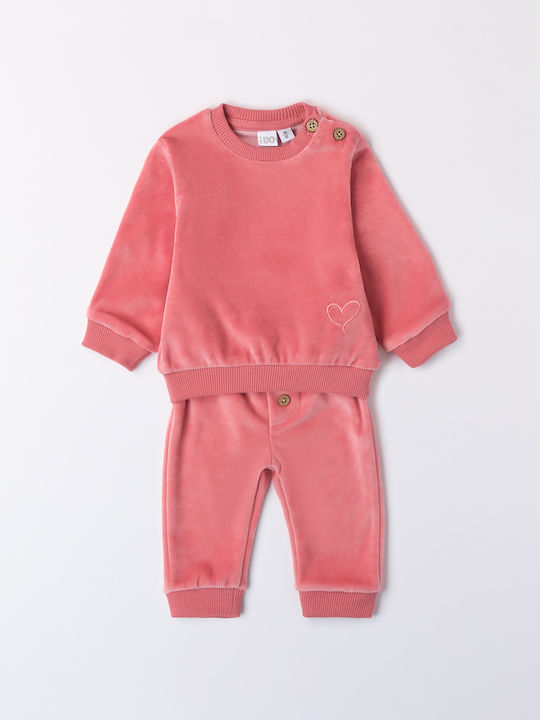 iDO Kids Sweatpants Set Rose