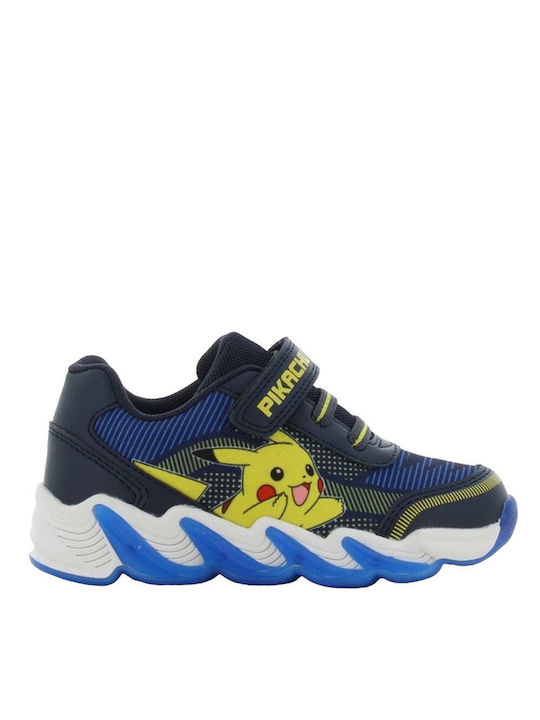 LEOMIL NV Kids Sneakers Anatomic with Scratch & Lights Blue