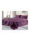 MayHome Set Coverlet Single Cotton Satin Magenta 160x240cm 2pcs