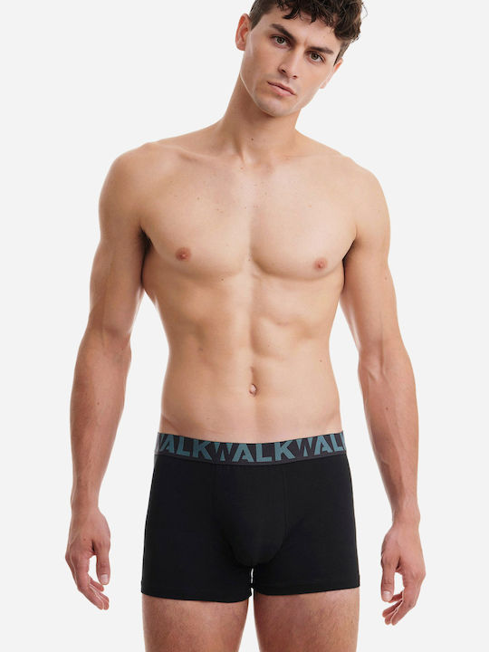 Walk Herren Boxershorts Black 2Packung