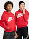 Fleece Kids Sweatshirt with Hood and Pockets Red SPORTSWEAR CLUB