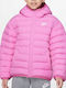 Kids' Sports Jacket Short with Lining & Hood Pink Sportswear