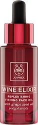 Apivita Wine Elixir Replenishing Bio Gesichtsöl mit Vitamin E für Festigung , Anti-Aging , Nährend und Feuchtigkeitsspendend mit Öl Olive und Rose 30ml