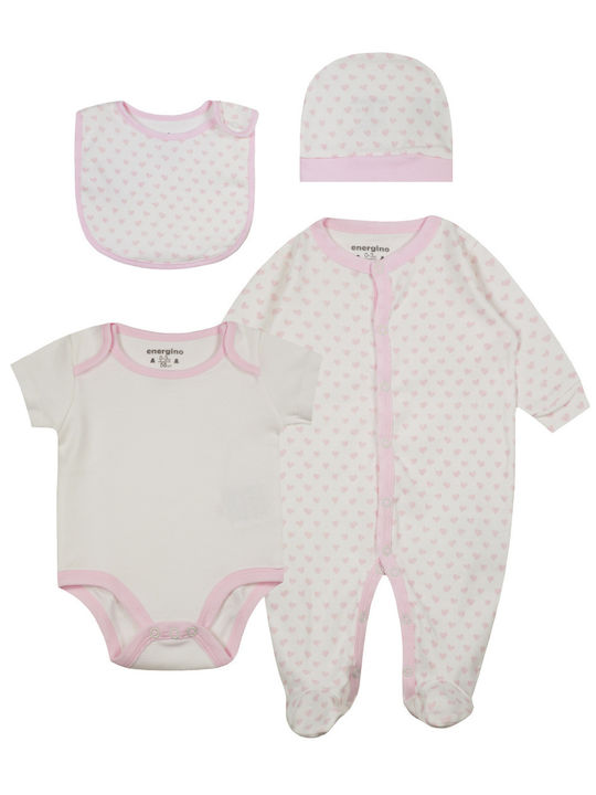 Energiers Baby Bodysuit Set Multicolour 4pcs