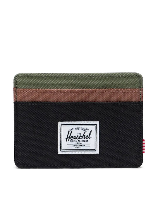 Herschel Charlie Portofel bărbătesc Carduri Negru