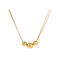 Rock Club Necklace Triple Gold Plated