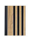 3D Wall Panel from Plastic with Glue Black 290x12cm