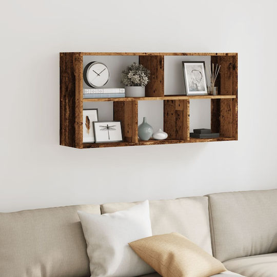 Brown Wall Shelf 100x25x50cm