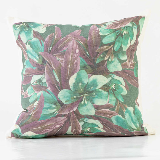 Borea Sofa Cushion Pattern 76 100% Cotton Ecru 45x45cm