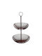 Espiel Fruit Bowl Metallic 2 Levels Red 29x29x50cm