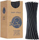 Bio Ecological Paper Straws 6/205mm Black 250pcs