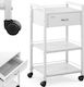 Kosmetischer Friseurwagen Helfer 1 Schublade 3 Regale 47,5 x 40 x 85,5 cm Weiß