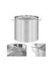 Royal Catering Stainless Steel Cooking Pot Lid Induction Cooker 21 L