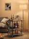Vasagle Metallic Kitchen Trolley 3 Tiers Brown 72x40x86cm