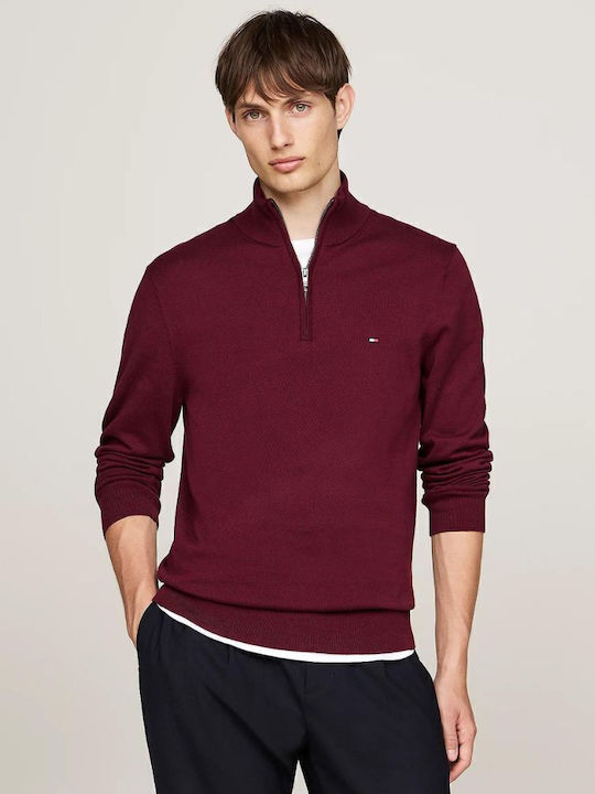 Tommy Hilfiger Pulover cu mânecă lungă Deep Rouge
