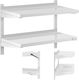 Double Wall-mounted Kitchen Shelf Adjustable Stainless Steel 80 X 40 Cm