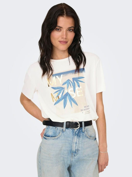 Only Life Damen T-shirt White