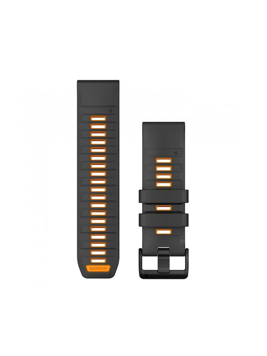 Garmin Strap Graphite/Spark Orange (Fenix 3 / 5X / 5X Plus / 6X / 6X Pro / 7X / 7X Pro / 8 (51mm)) Garmin Strap Graphite/Spark Orange (Fenix 3 / 5X / 5X Plus / 6X / 6X Pro / 7X / 7X Pro / 8 (51mm))