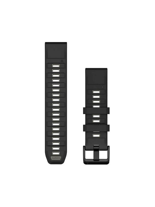 Garmin Quickfit 22 Black Pebble Gray Silicone Band