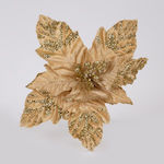 Golden Poinsettia with Golden Stamens 22cm