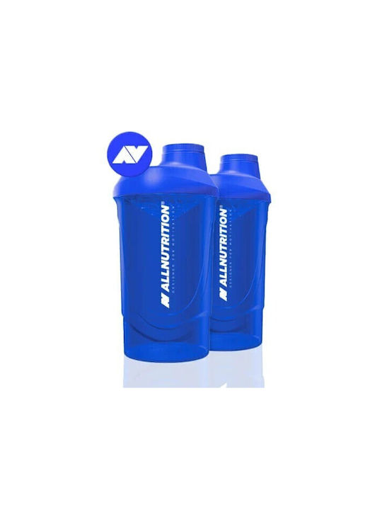 AllNutrition Shaker Proteine 600ml Plastic Albastru