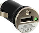 Zigarettenanzünder Auto Ladegerät Smartphone USB-Anschluss LED-Anzeige Schwarz
