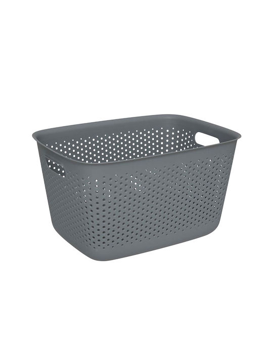 5Five Storage Basket Plastic Gray 17lt 1pcs