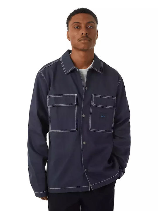 HUF Herren Jacke Lässig Navy