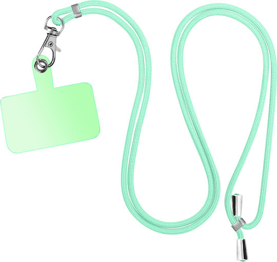 Universal Smartphone Case Lanyard Braided Nylon 90cm Adjustable Green