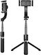 Smartphone Stabilizer Boom Built-in Tripod Bluetooth Remote Control Black