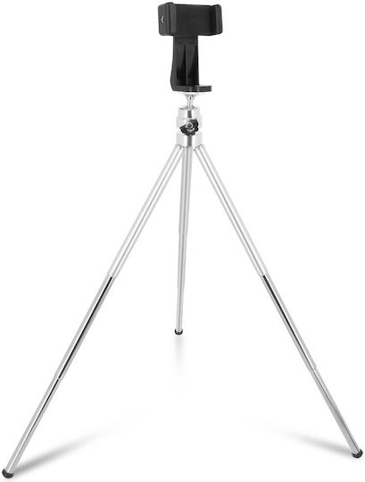 360° Rotating Smartphone Desk Tripod Linq Extendable Feet Silver