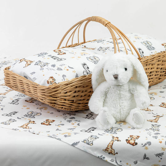 Borea Fishing Baby Sheets Set Cradle Cotton Lilac Lilac 70x120cm 2pcs
