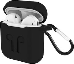 Weiche Hülle AirPods 1 2 Anti-Fingerabdruck Anti-Kratzer Karabiner Schwarz Weiche Hülle AirPods 1 2 Anti-Fingerabdruck Anti-Kratzer Karabiner Schwarz
