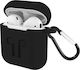 Soft Case Airpods 1 2 Anti-fingerprint Anti-scratch Carabiner Black