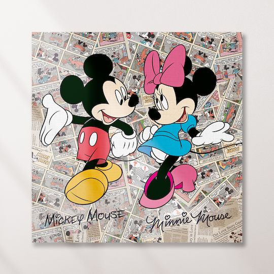 Παιδικός Πίνακας Mickey & Minnie 95x95εκ.