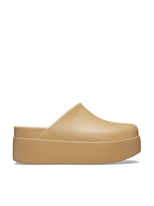 Crocs Dylan Platform Γυναικεία Σαμπό Μπεζ 20986...
