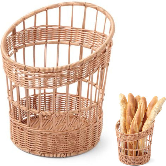 Hendi Brotkorb aus Rattan Beige 30.5x32x35cm