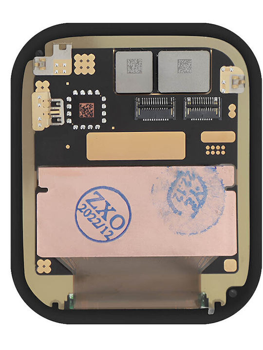 Резервен LCD екран със сензорно стъкло за Apple Watch 7 45mm GPS Cellular Черен