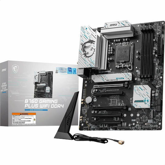 MSI B760 Gaming Plus Wifi DDR4 Motherboard ATX με Intel 1700 Socket 7D98-043R