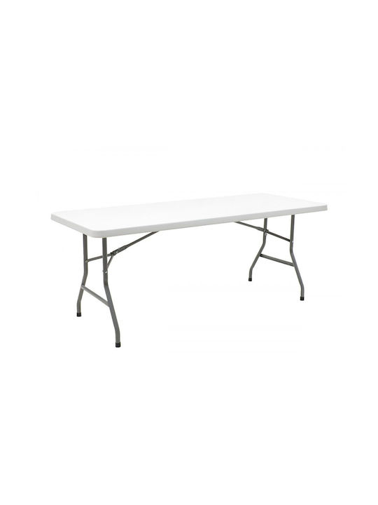 Tisch Zusammenklappbar White 180x75x72cm