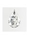 Ornament suspendat Lacrimă Plastic Argintiu 10x16buc