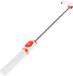 Avizar Selfie Stick Built-in Bluetooth Remote White