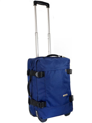 RCM Cabin Travel Suitcase Blue with 4 Wheels Height 50cm